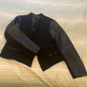 Torrid Size 2 Black Faux Leather Bomber Jacket